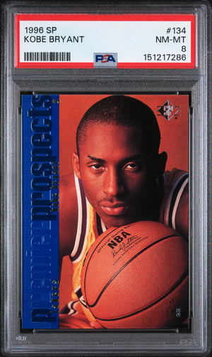 1996 Upper Deck SP Premier Prospects Rookie Kobe Bryant RC PSA 8 