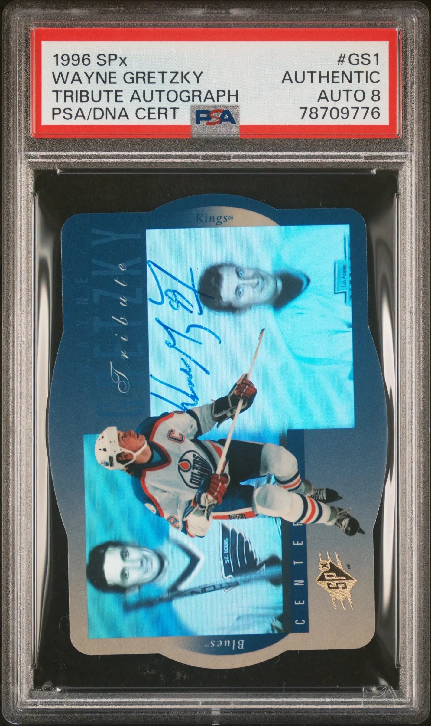 1996 Upper Deck SPX Tribute Autograph Wayne Gretzky #GS1 PSA A Auto 8 