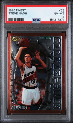 1996Topps Finest Apprentices Rookie Steve Nash RC PSA 8 