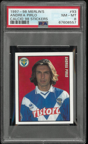 1997-1998 Merlin's Calcio 98 Stickers Andrea Pirlo #93 PSA 8 
