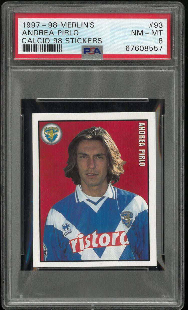 1997-1998 Merlin's Calcio 98 Stickers Andrea Pirlo #93 PSA 8 