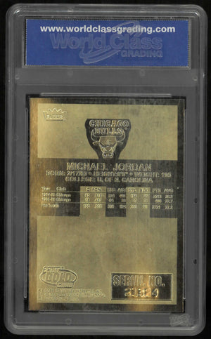 1997-98 Fleer 23KT Gold Autograph Michael Jordan Holographic Foil WCG 10 