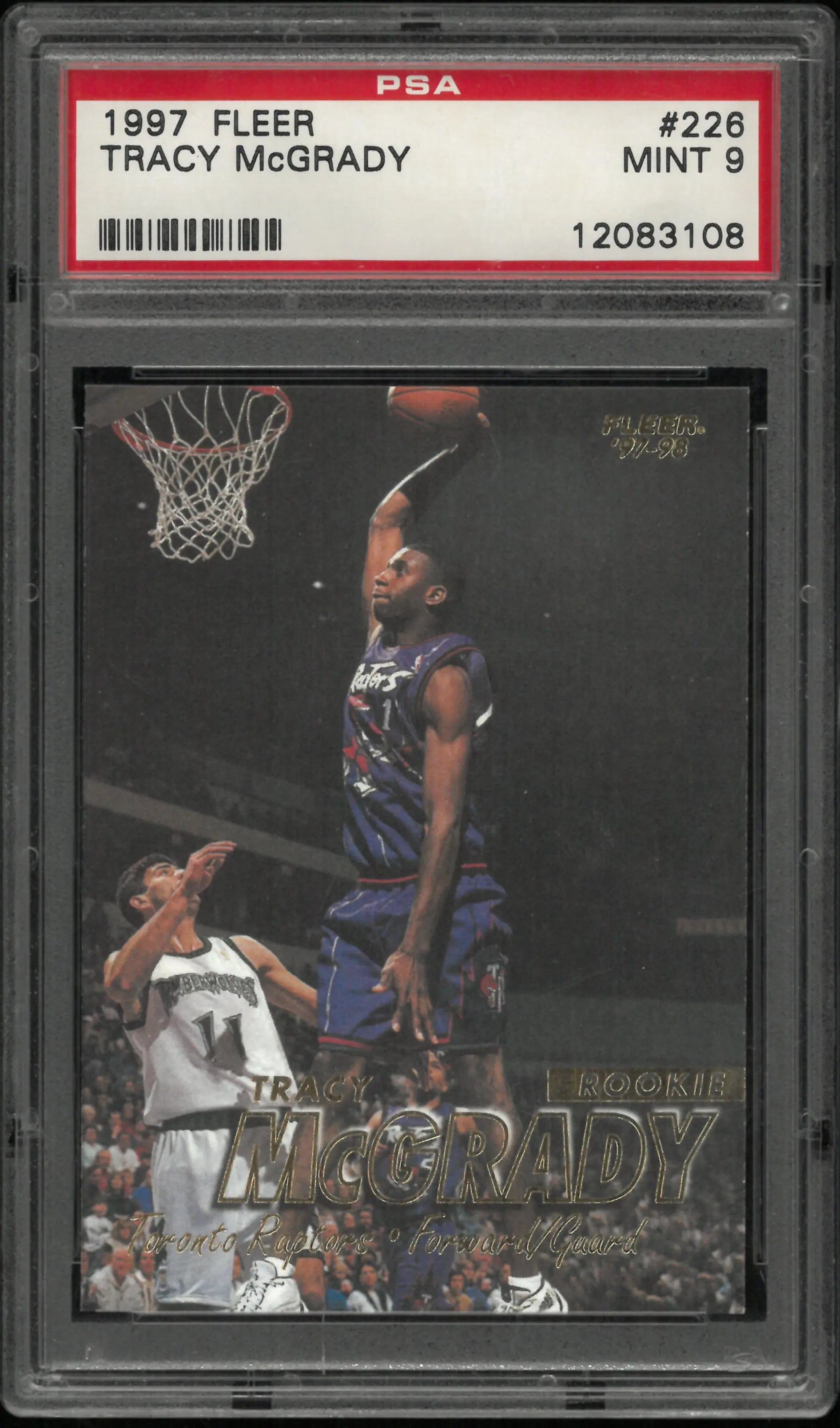 1997-98 Fleer Rookie Tracy McGrady RC PSA 9 