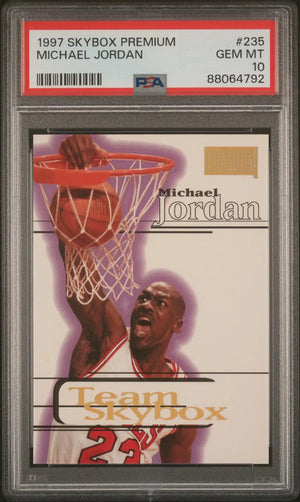 1997-98 Team Skybox Premium Basketball Michael Jordan PSA 10 