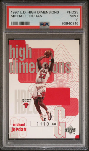 1997-98 Upper Deck Basketball High Dimensions Michael Jordan /2000 PSA 9 