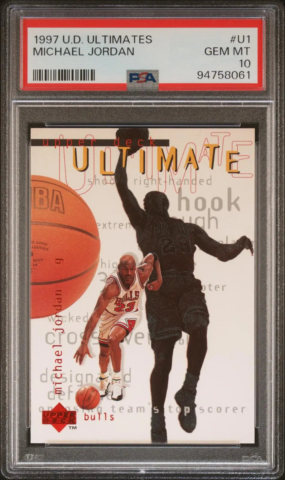 1997-98 Upper Deck Basketball Ultimate Michael Jordan PSA 10 