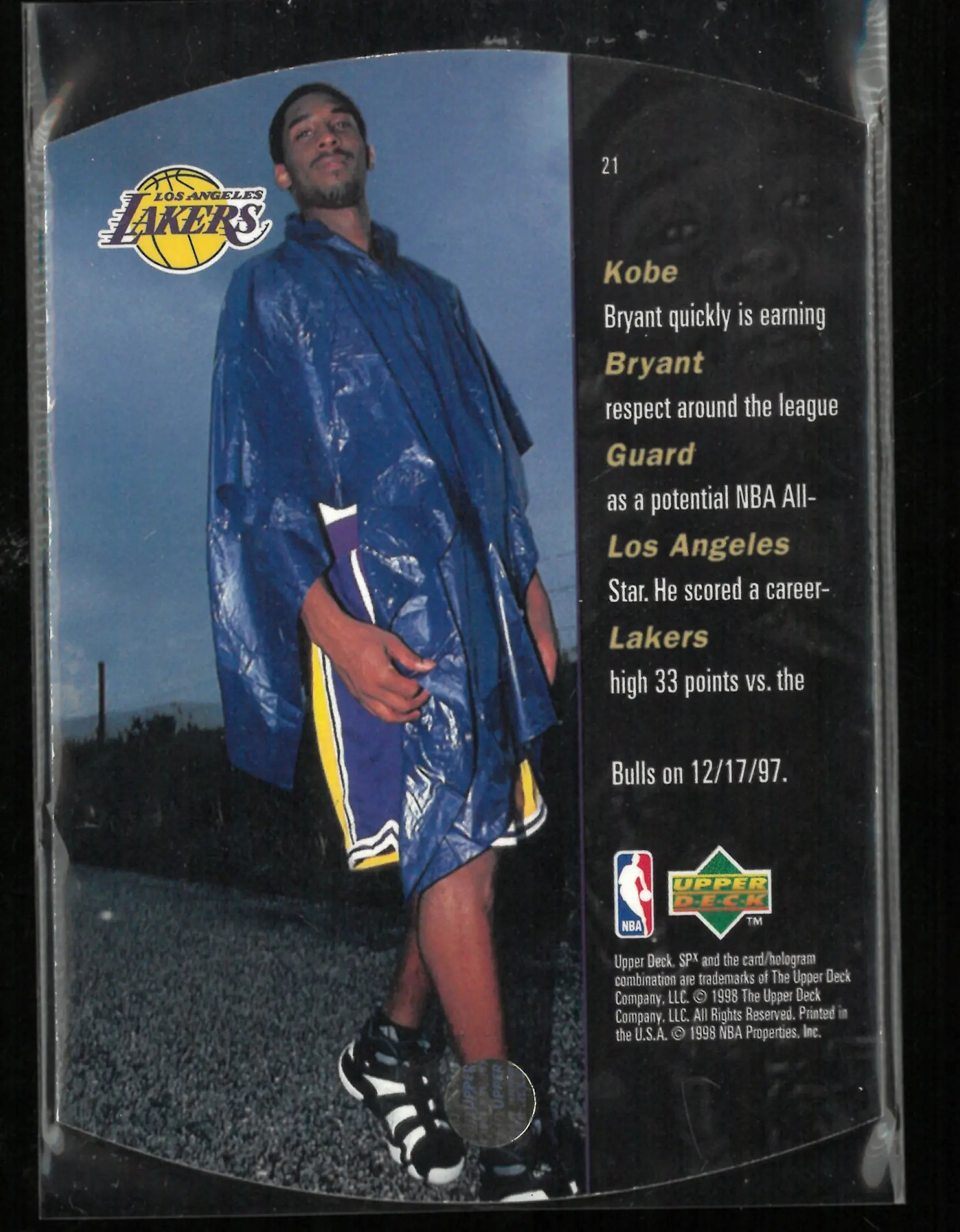 1997-98 Upper Deck SPx Kobe Braynt Die Cut 