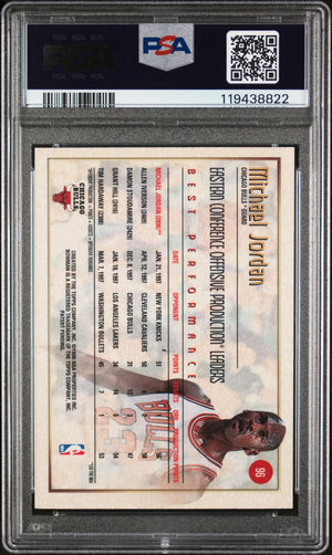 1997 Bowman's Best Basketball Michael Jordan Best Performance #96 PSA 8 