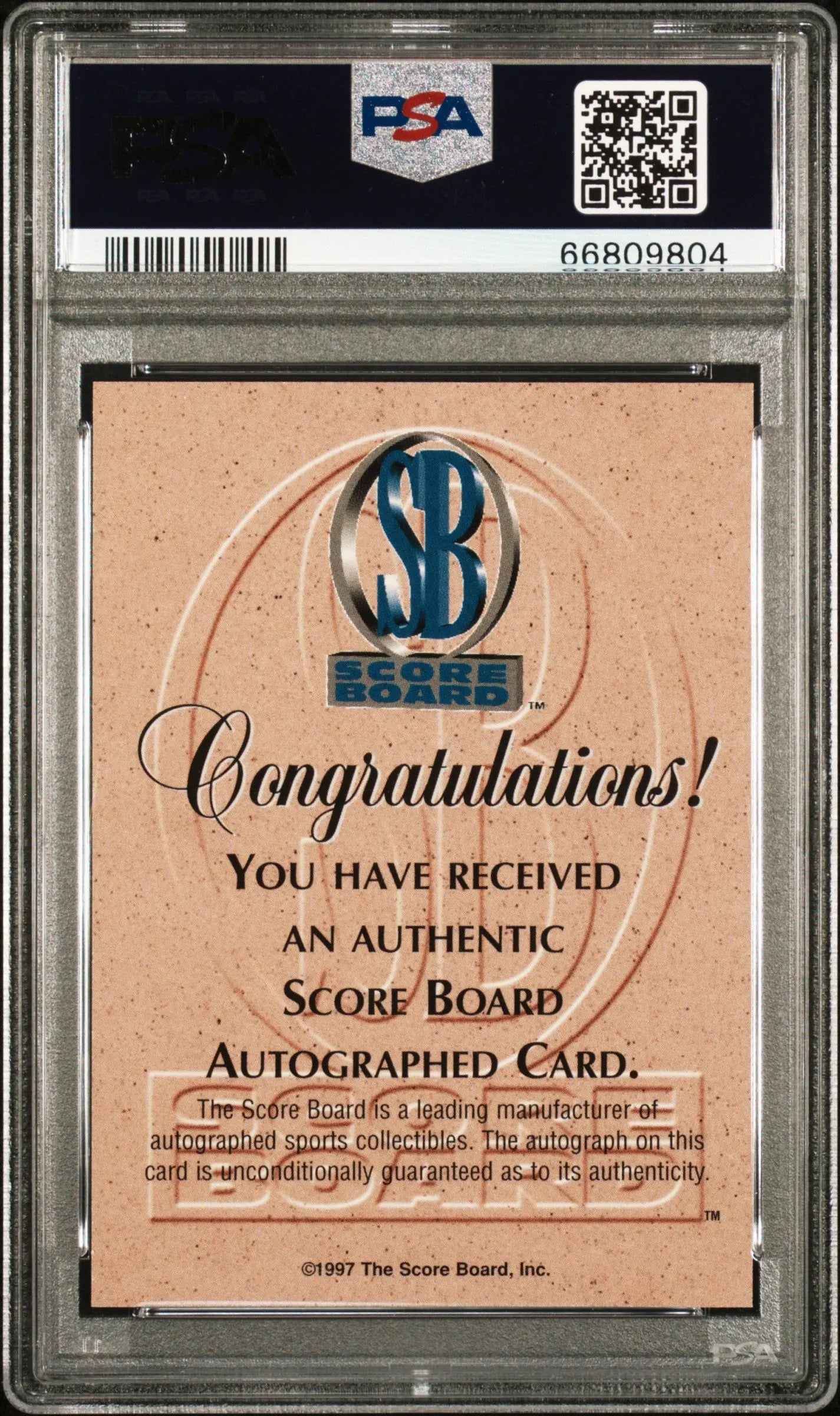 1997 Classic Visions Signings Artistry Autographs Auto Kobe Bryant PSA 8 Auto 10 