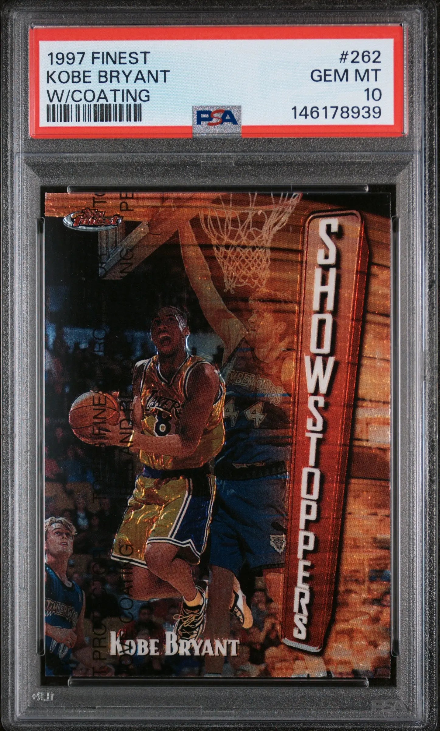 1997 Finest Kobe Bryant With Coating PSA 10 