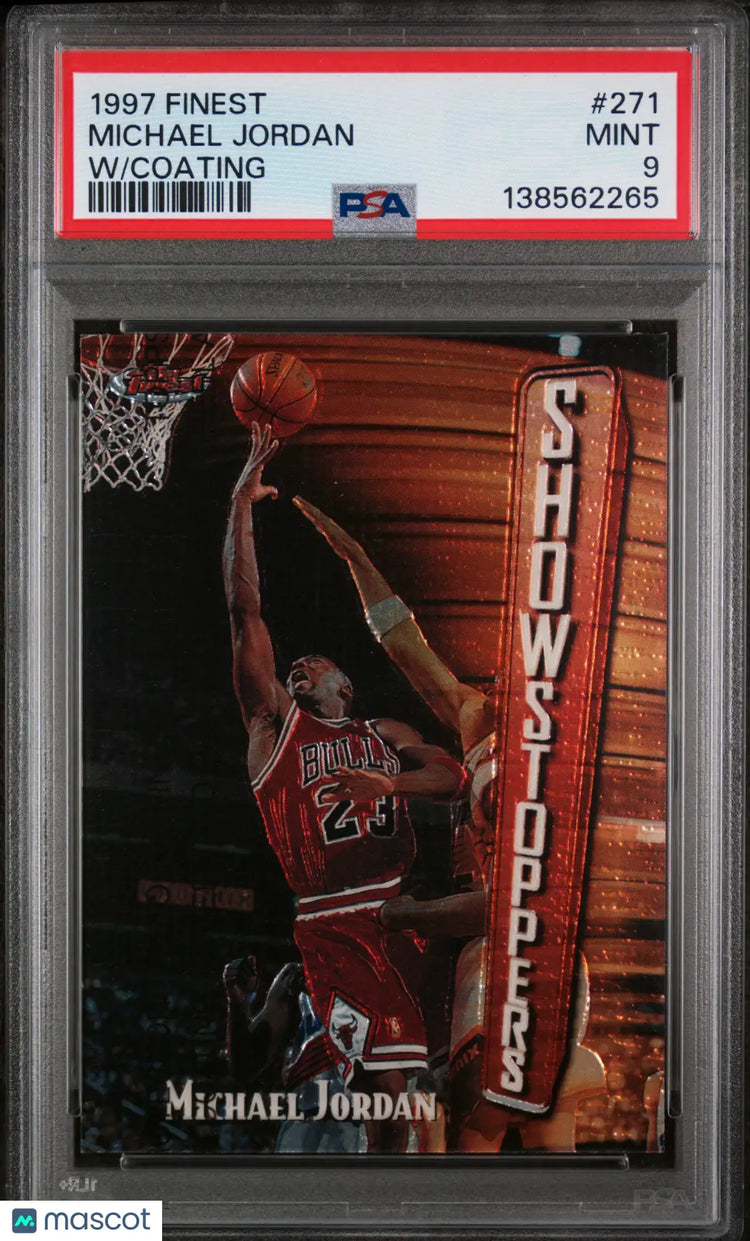 1997 Finest Michael Jordan #271 W Coating PSA 9 