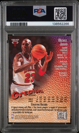 1997 Finest Michael Jordan #287 W Coating PSA 8 