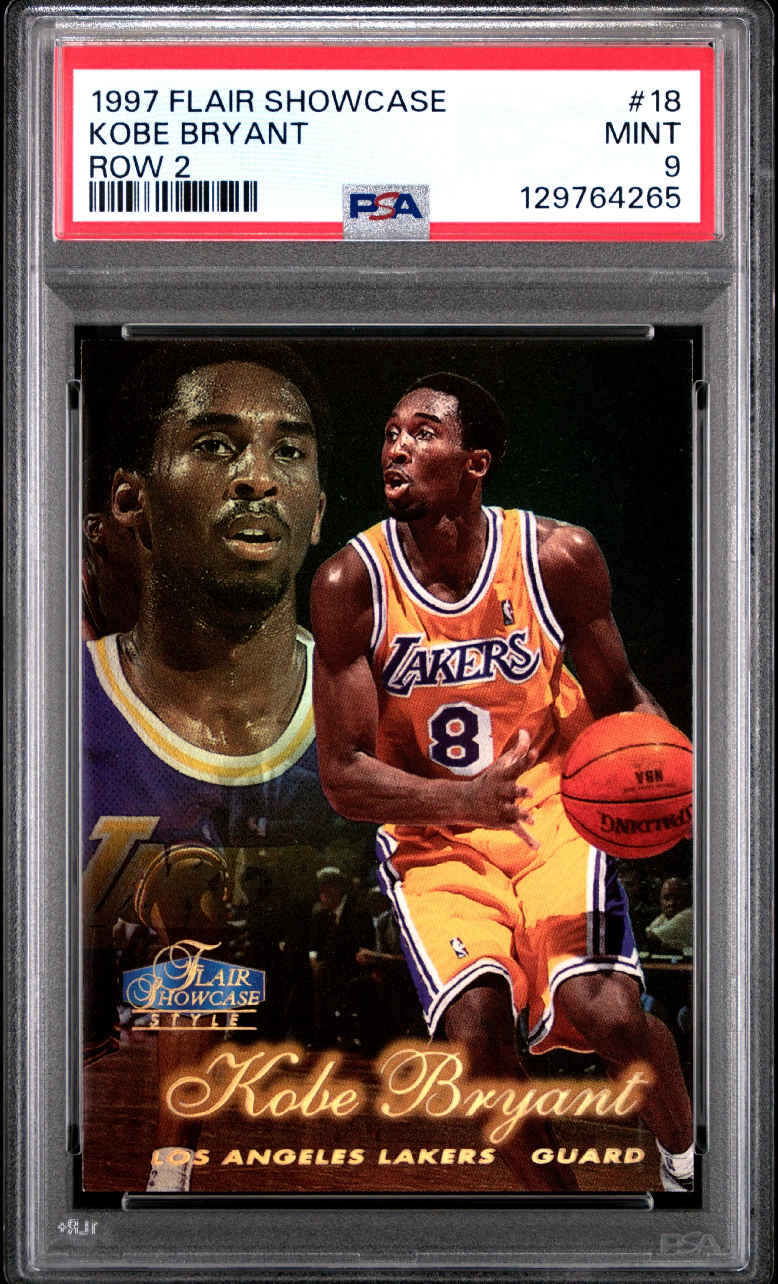 1997 Flair Showcase Kobe Bryant Row 2 PSA 9 