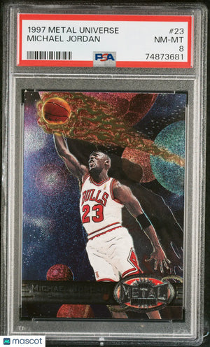 1997 Metal Universe Basketball Michael Jordan #23 PSA 8 