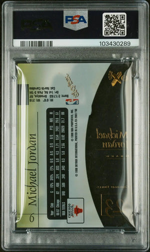 1997 Skybox E-X 2001 NBA Basketball Clear Cut Michael Jordan PSA 7 