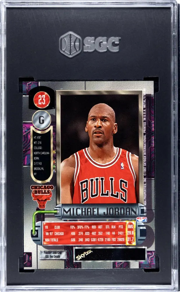 1997 Skybox Metal Universe Michael Jordan SGC 9 
