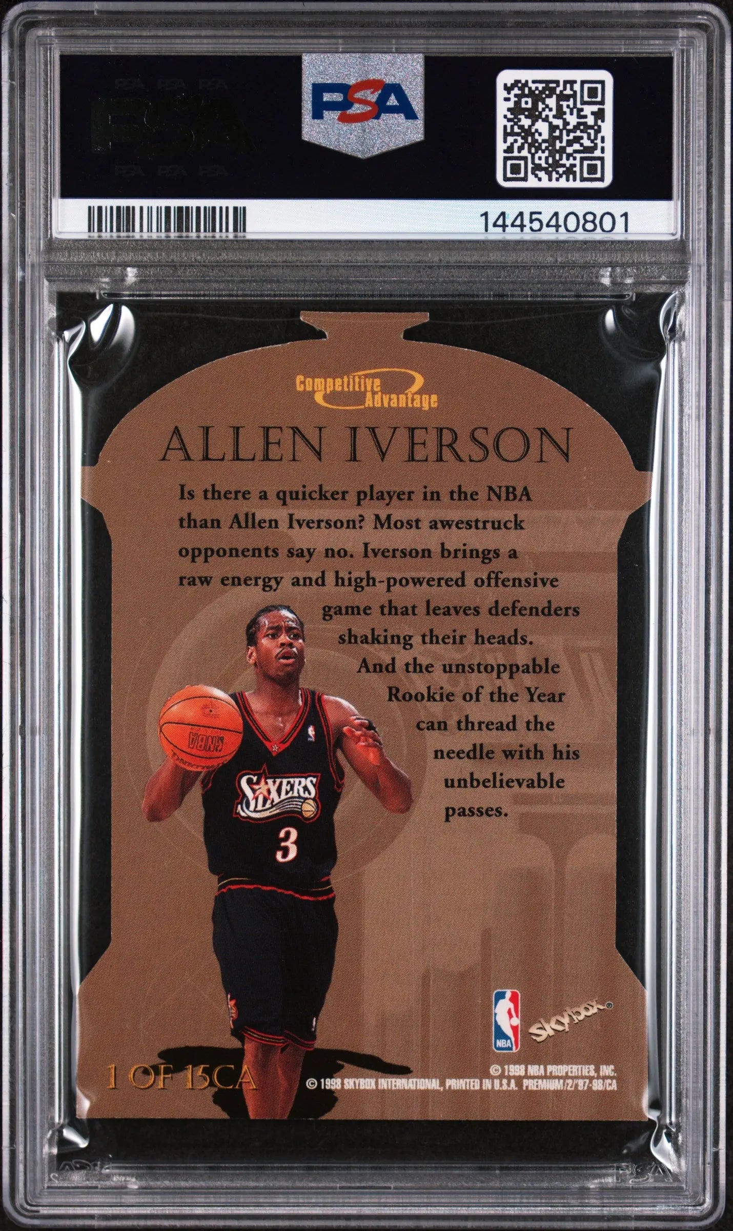 1997 Skybox Premium Competitive Advantage Allen Iverson #CA1 PSA 9 