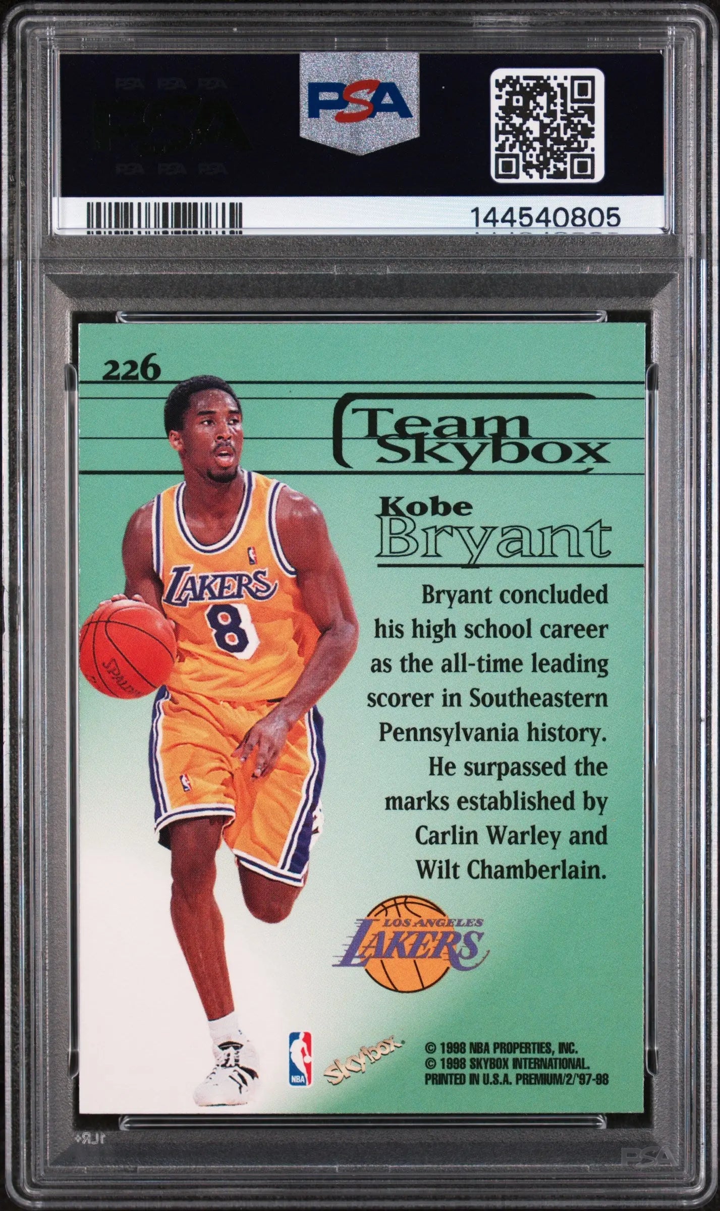 1997 Skybox Premium Kobe Bryant #226 PSA 9 