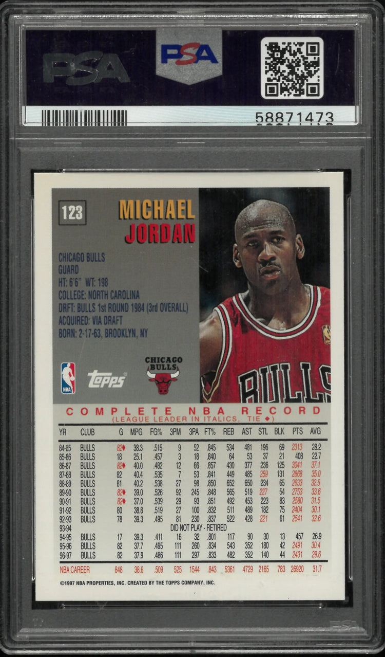 1997 Topps Basketball Michael Jordan PSA 10 