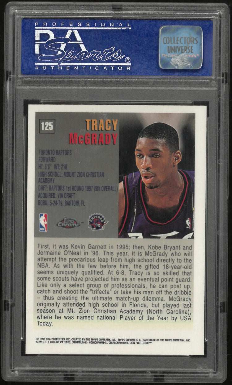 1997 Topps Chrome Rookie Tracy Mcgrady RC PSA 9 