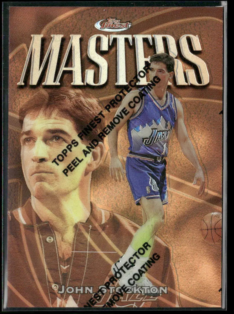 1997 Topps Finest Basketball Masters John Stockton 