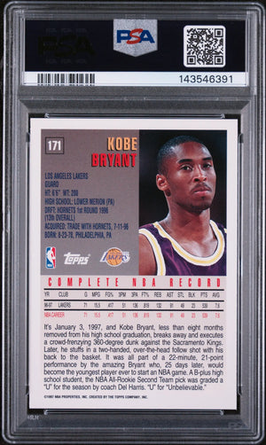 1997 Topps Kobe Bryant  PSA 10 