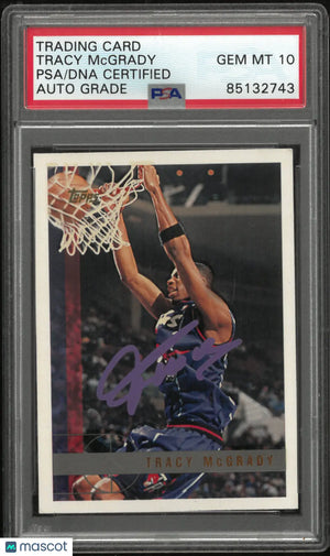 1997 Topps NBA Properties Autograph Tracy McGrady PSA Auto Grade 10 