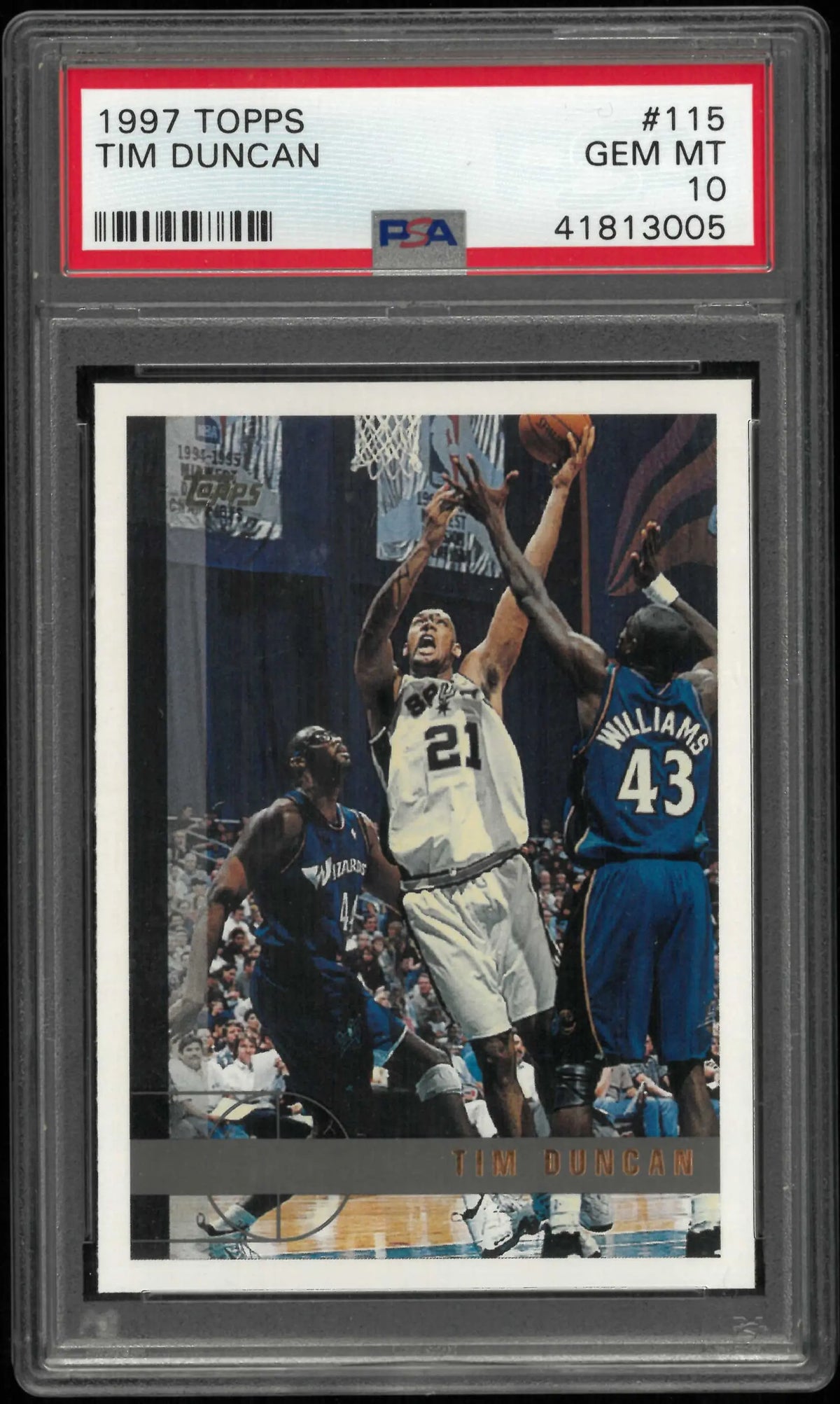 1997 Topps Rookie Tim Duncan RC PSA 10 
