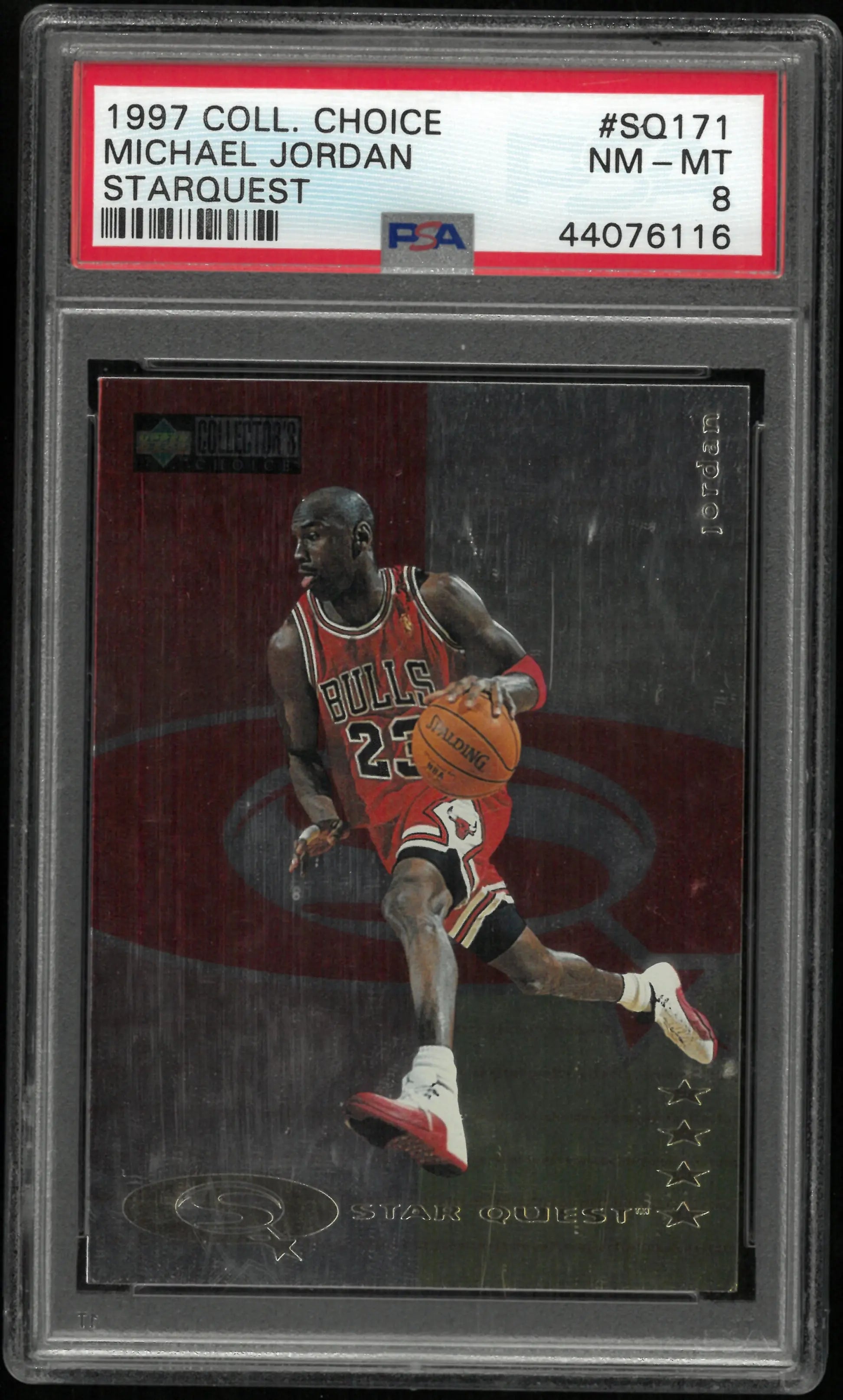 1997 Upper Deck Collector's Choice Starquest Michael Jordan PSA 8 