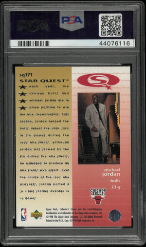 1997 Upper Deck Collector's Choice Starquest Michael Jordan PSA 8 