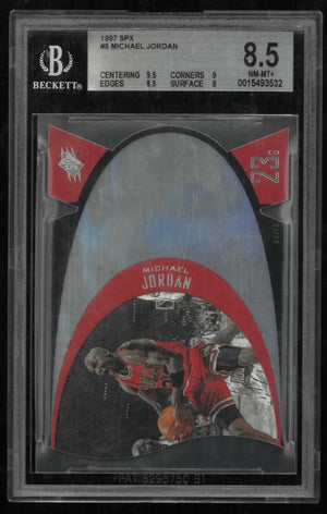 1997 Upper Deck SPx Michael Jordan Die Cut Hologram BGS 8.5 