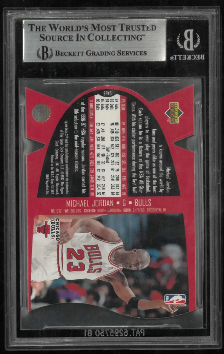 1997 Upper Deck SPx Michael Jordan Die Cut Hologram BGS 8.5 