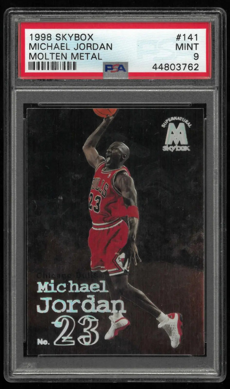 1998-99 Skybox Basketball Supernatural Molten Metal Michael Jordan PSA 9 