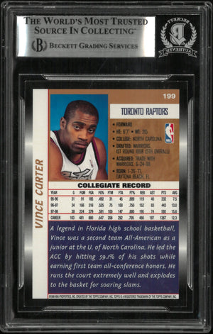 1998-99 Topps Basketball Vince Carter Rookie In Person Auto BGS Authentic 