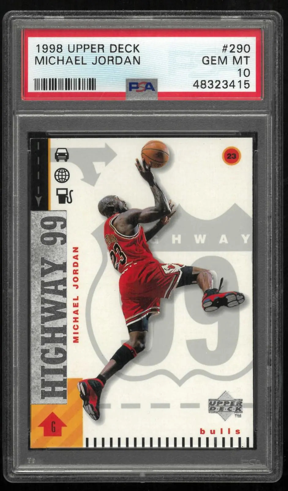 1998-99 Upper Deck Basketball Highway 99 Michael Jordan PSA 10 