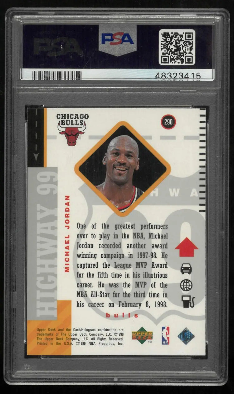 1998-99 Upper Deck Basketball Highway 99 Michael Jordan PSA 10 