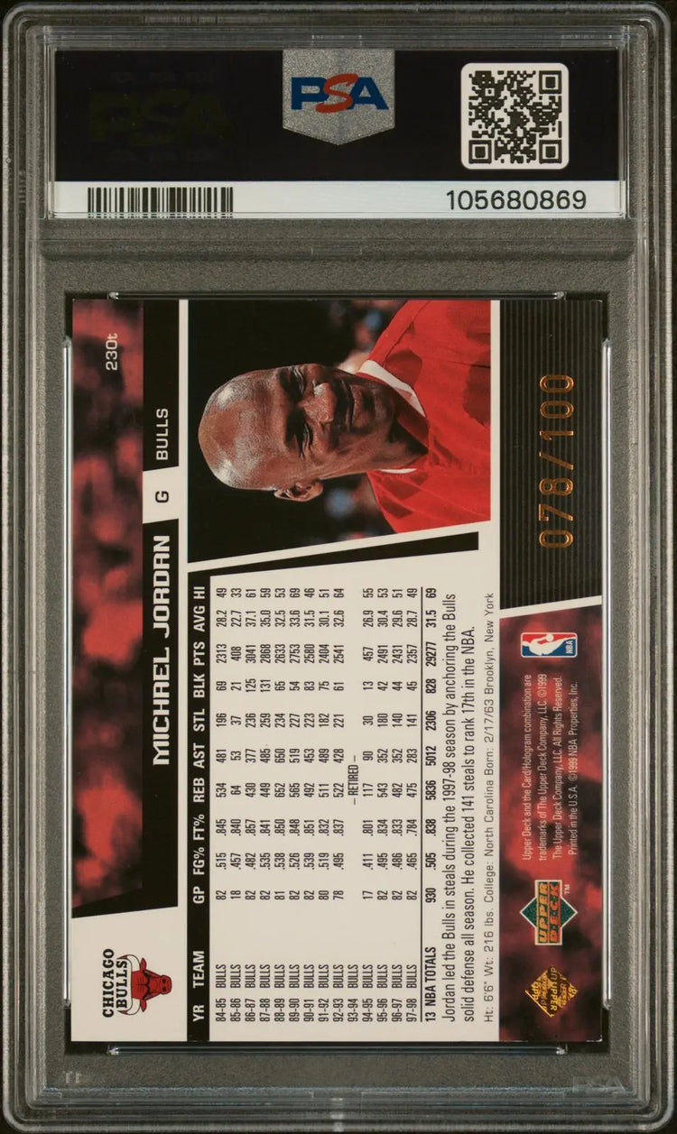 1998-99 Upper Deck Michael Jordan Bronze /100 PSA 6 