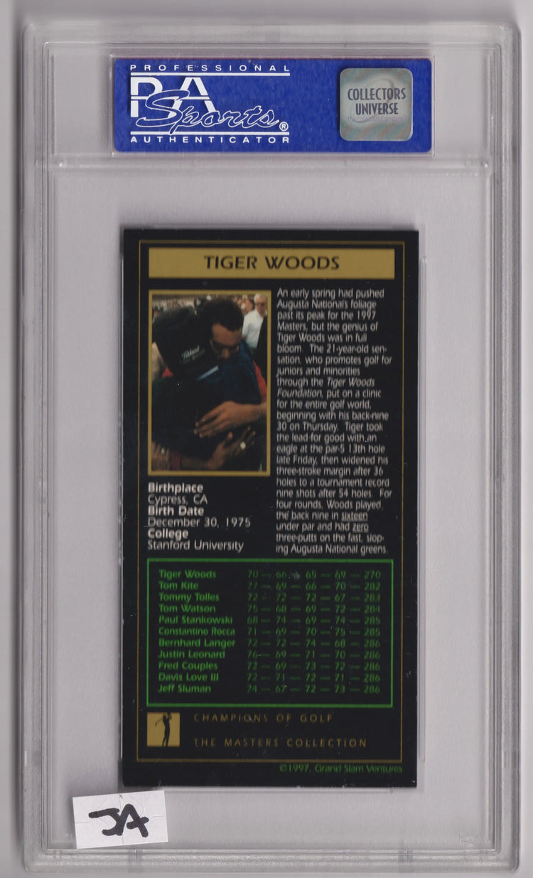 1998 Champions Of Golf Masters Collection Tiger Woods 1997 PSA 8 