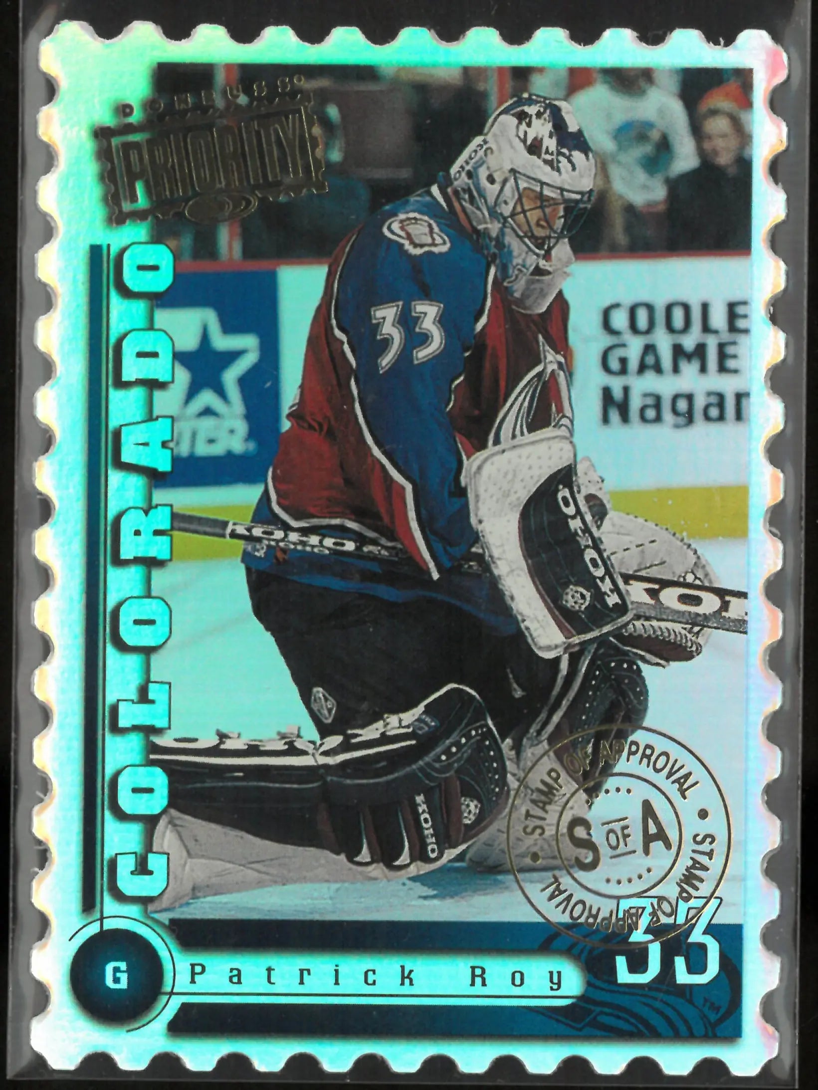 1998 Donruss Priority Hockey Stamp Of Approval Patrick Roy /100 