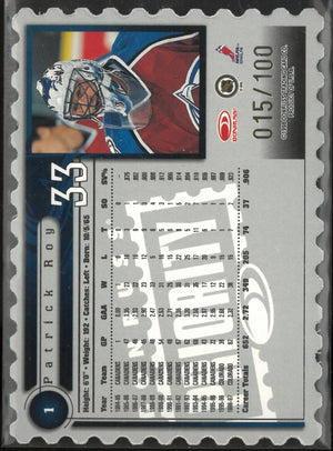 1998 Donruss Priority Hockey Stamp Of Approval Patrick Roy /100 