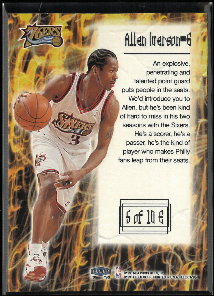 1998 Fleer Tradition Electrifying Allen Iverson 