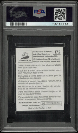 1998 Panini France '98 World Cup Stickers Thierry Henry #172 PSA 8 