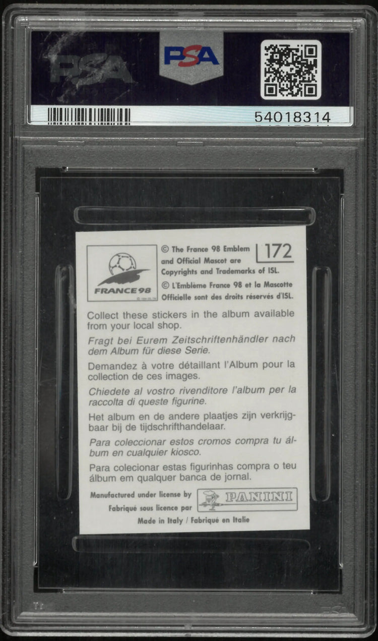 1998 Panini France '98 World Cup Stickers Thierry Henry #172 PSA 8 