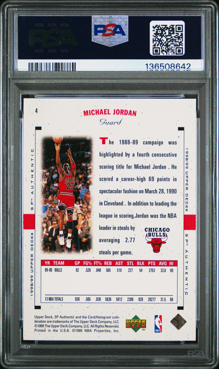 1998 SP Authentic Michael Jordan PSA 9 