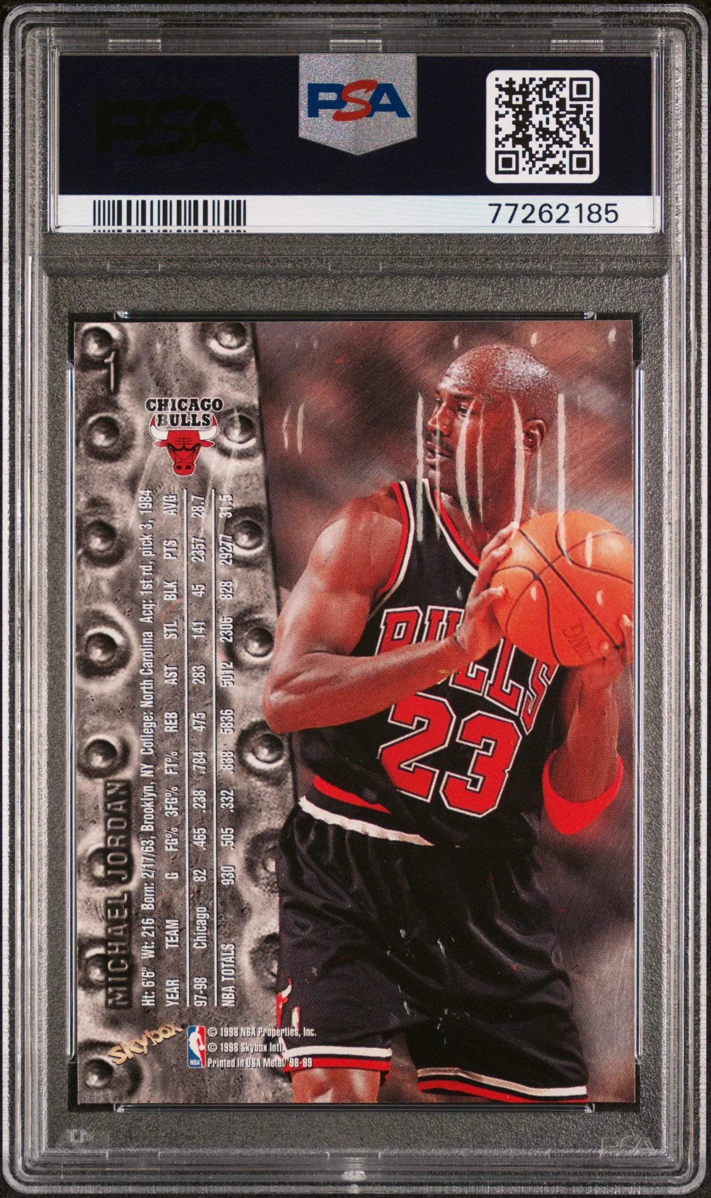 1998 Skybox Metal Universe Michael Jordan PSA 9 