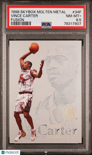 1998 Skybox Molten Metal Fusion Vince Carter #34F PSA 8.5 /250 