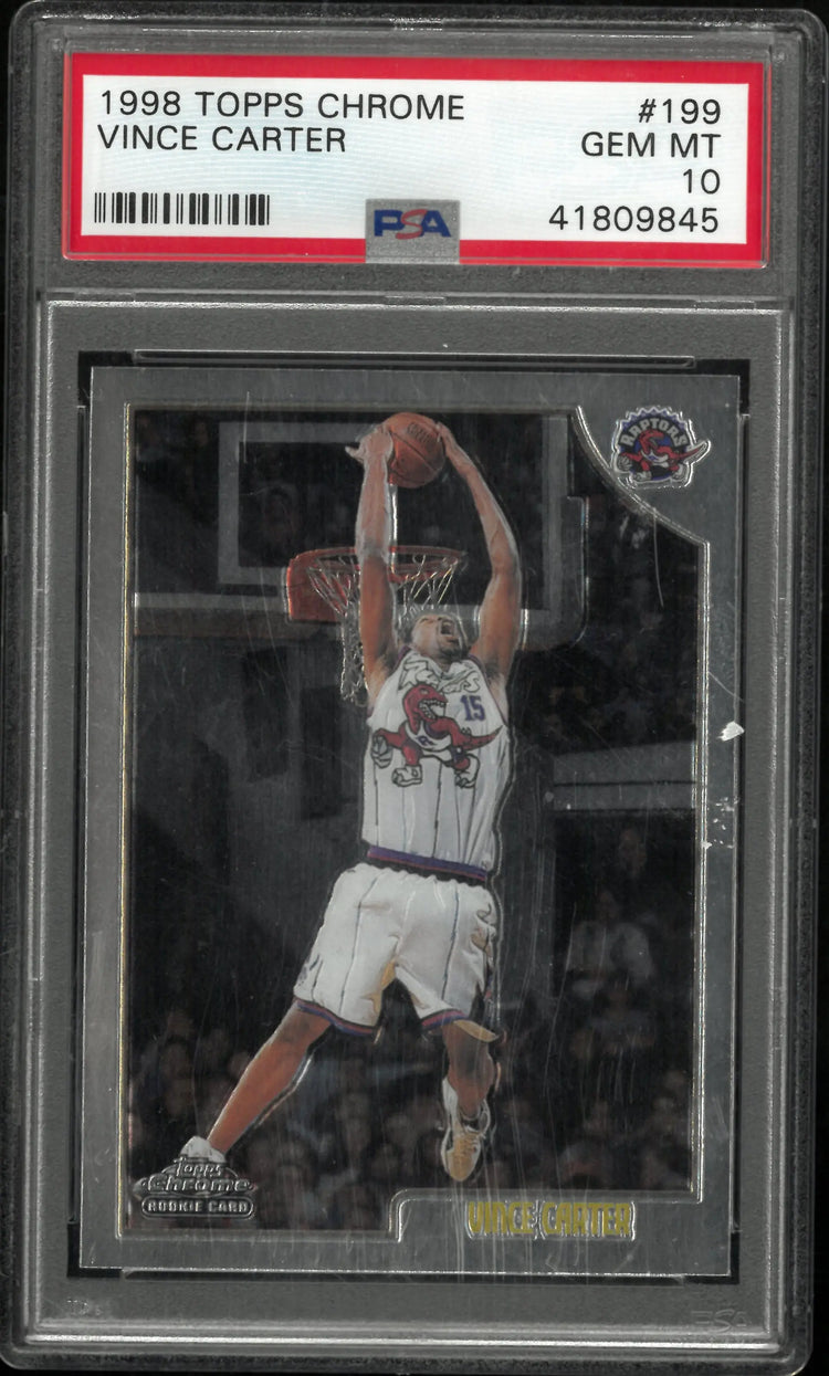 1998 Topps Chrome Vince Carter RC Rookie #199 PSA 10 