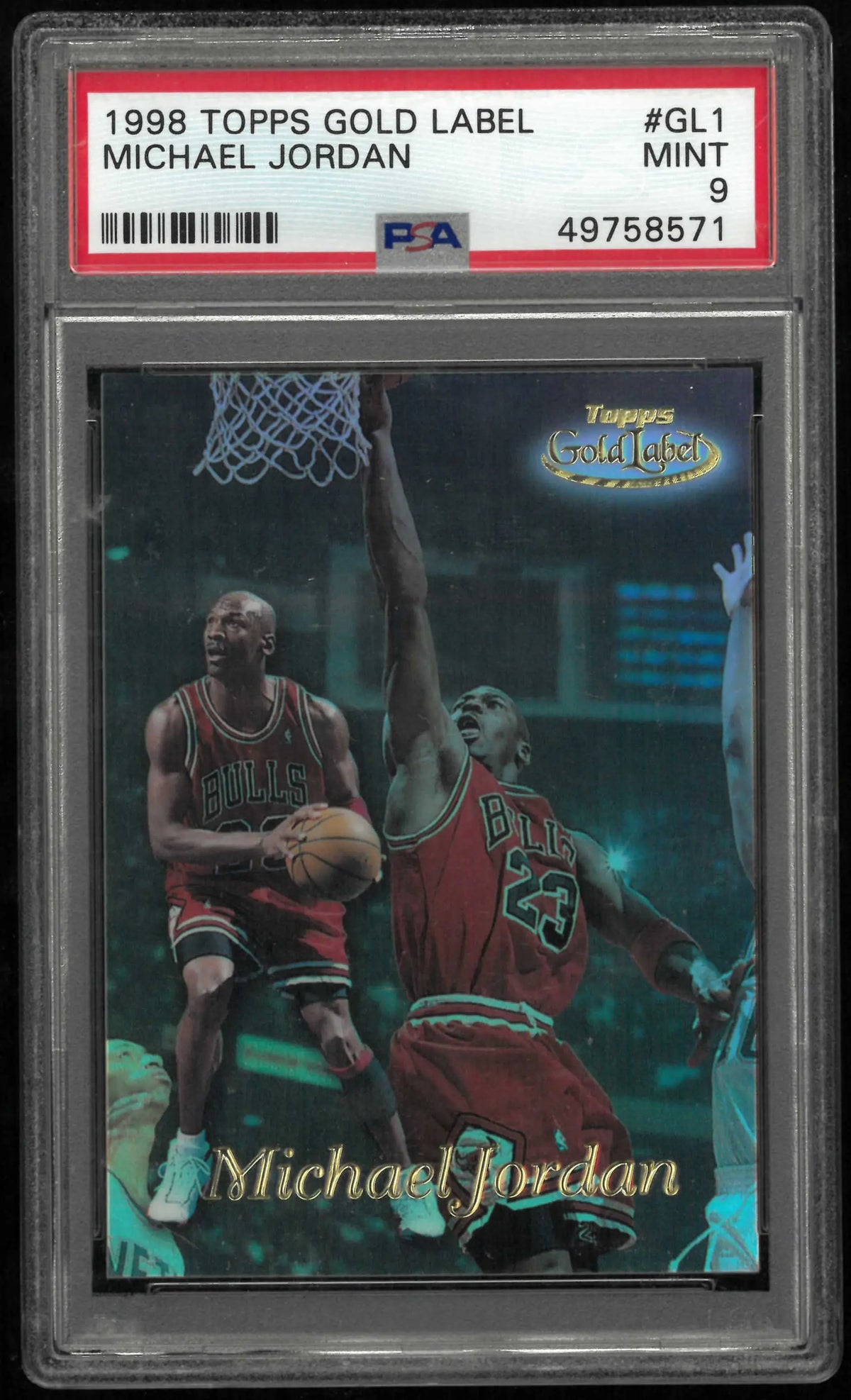 1998 Topps Gold Label Michael Jordan PSA 9 