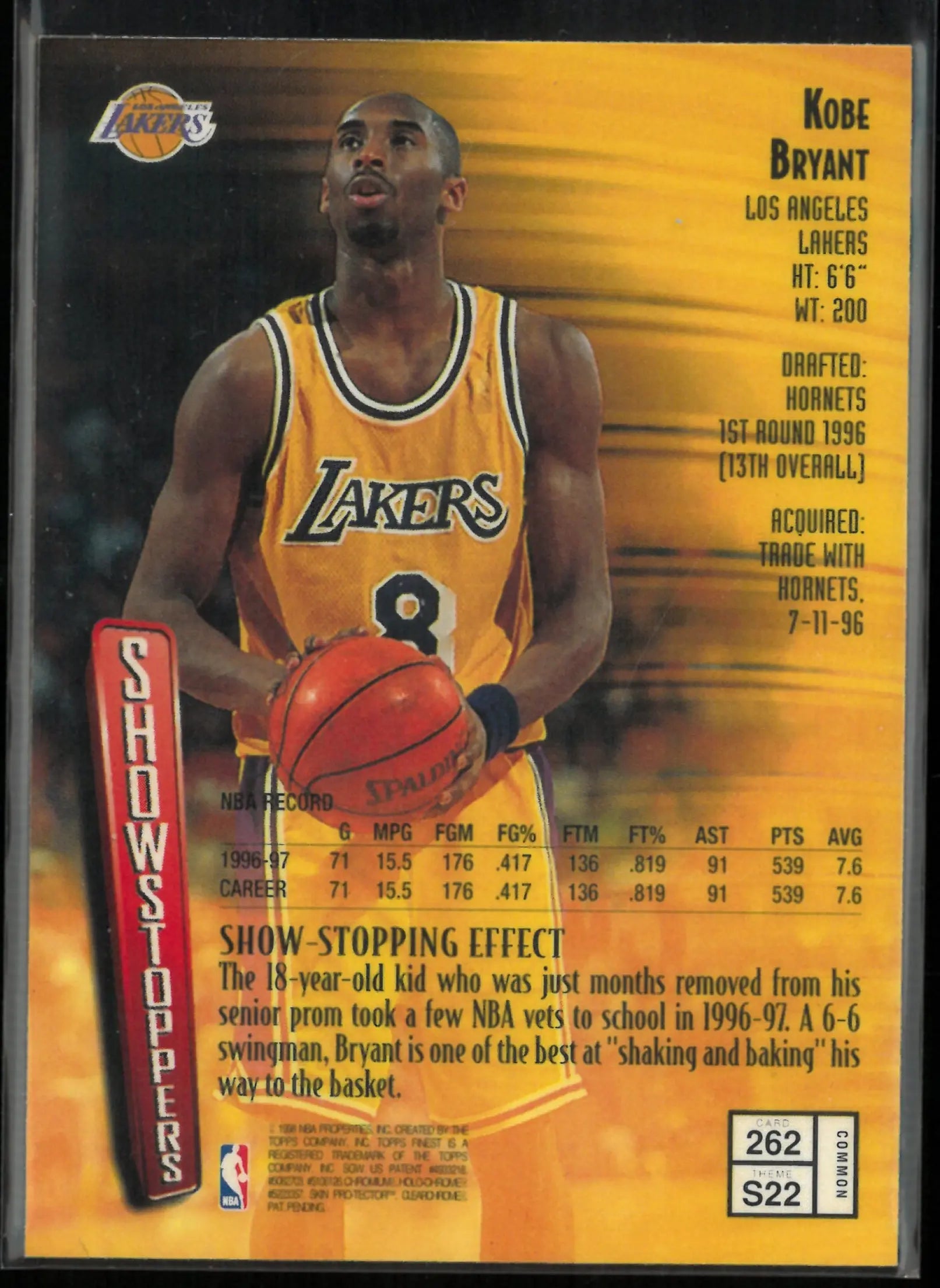 1998 Topps Showshoppers Kobe Bryant 