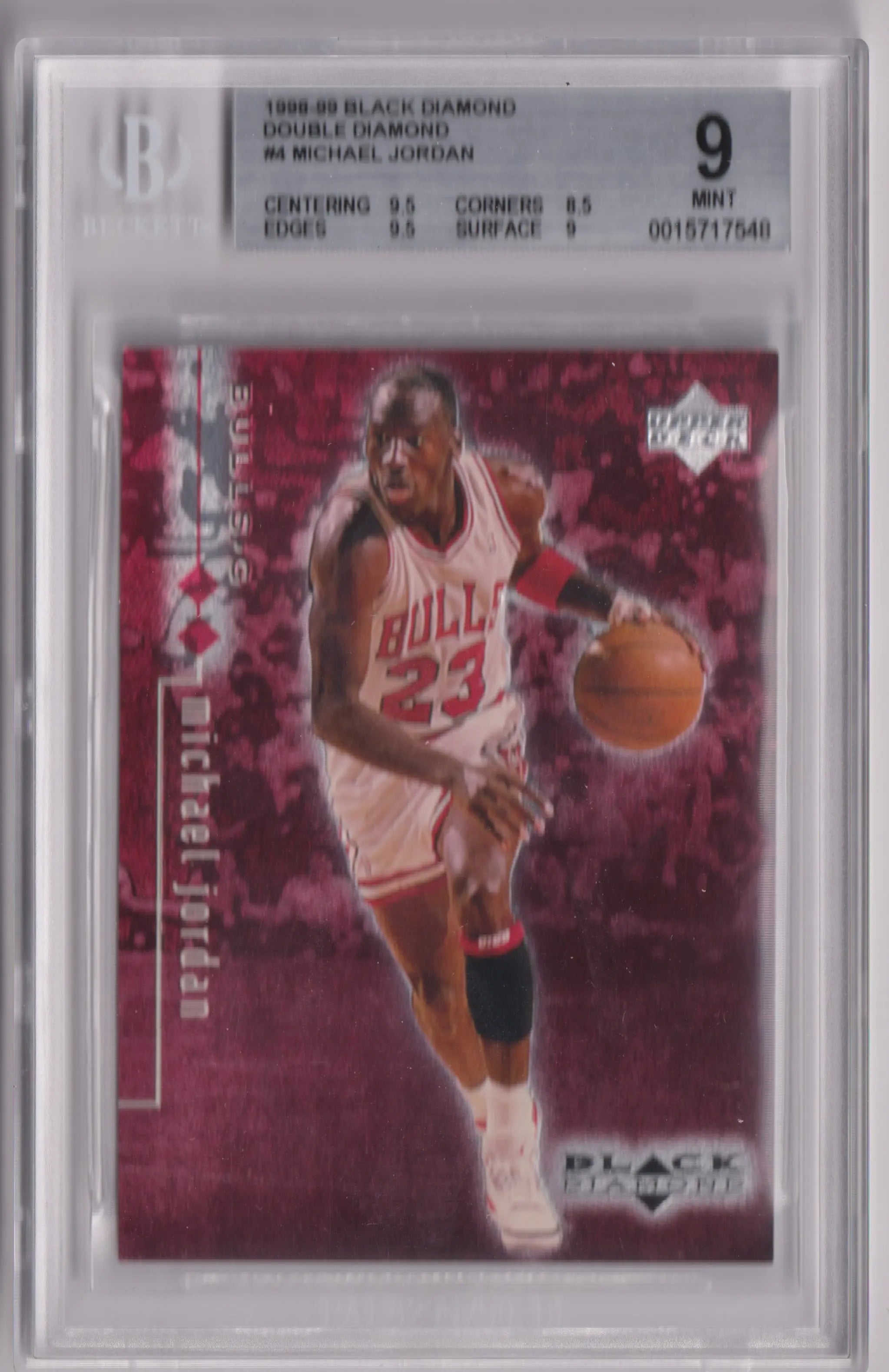 1998 UD Black Diamond Double Diamond Michael Jordan BGS 9 /3000 